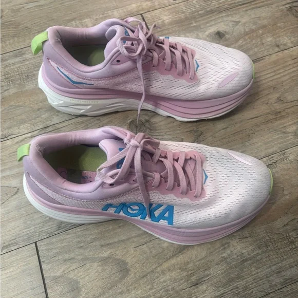Hoka blue and pink Bondi 8 - Picture 6 of 9